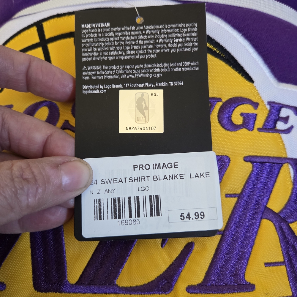 Los Angeles Lakers Purple & Gold Pullover - Team Logo - Picture 3 of 3